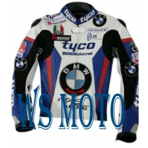 BMW TYCO MOTORBIKE,MOTORCYCLE/MOTGP RACING LEATHER JACKET 100% COWHIDE